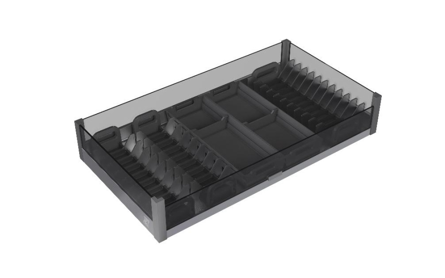Сушка в нижний шкаф 600мм, 564x472x169мм, полн. выдв, с доводчиком, под распаш. фасад, антрацит, JET