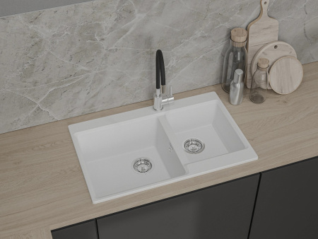 Мойка GranFest LEVEL 780K, 780х500 мм, иней