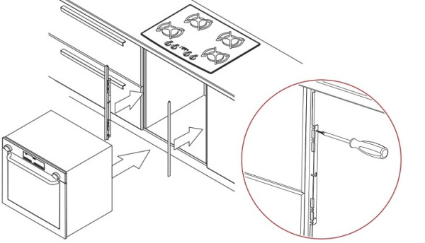 Термоизоляционная планка для встраиваемых духовых шкафов, под ДСП 16мм, L=600мм, белый, Россия