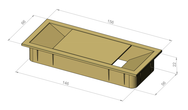 Заглушка для кабель-канала прямоугольная, белый