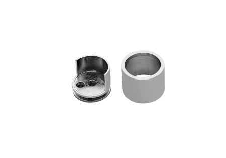 Фланец для трубы d=25мм, скрытый, хром