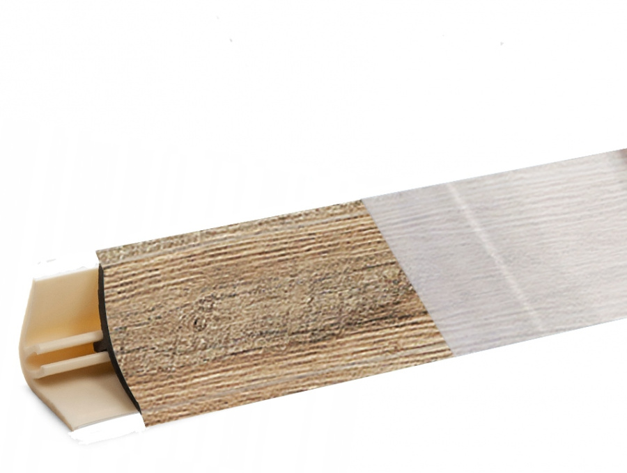 Плинтус LB-15, дуб аляска, L=3000мм, 13,4х13,4мм, Россия