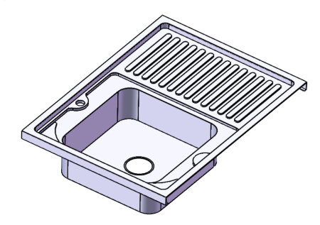 Мойка накладная, 800х600х170х0,6мм, глянец, левая, сифон, CMF