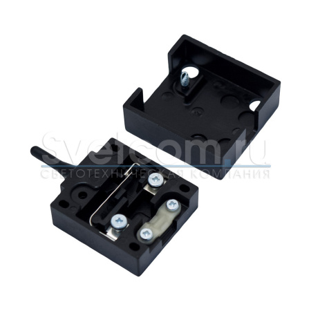 Выключатель концевой накладной для распашных дверей, 250В/2A, черный, 4313