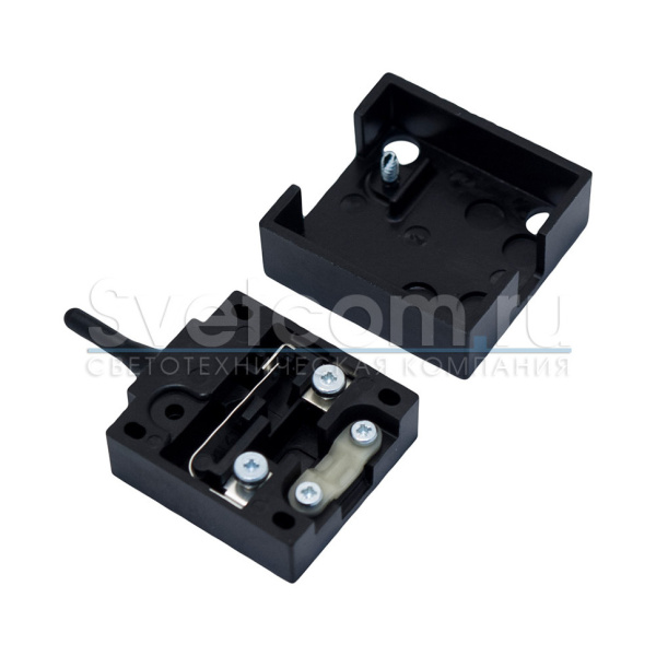 Выключатель концевой накладной для распашных дверей, 250В/2A, черный, 4313