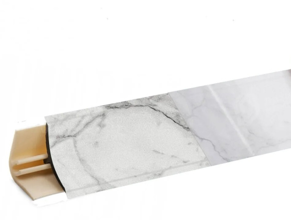 Плинтус LB-15, горный мрамор, L=3000мм, 13,4х13,4мм, Россия