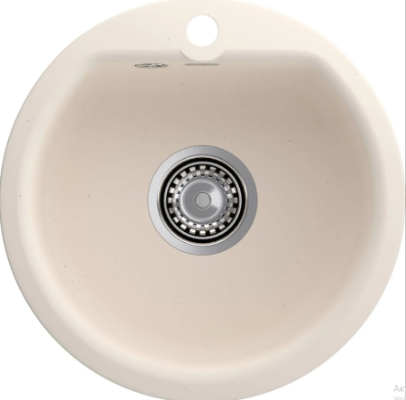 Мойка GranFest SMART 435, d=434 мм, белый (без сифона) 