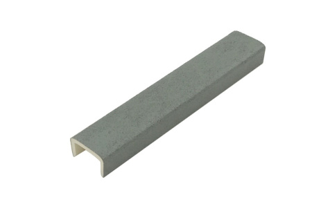 Торцевая заглушка для цоколя, h=100мм, пластик, бетон темный, Россия