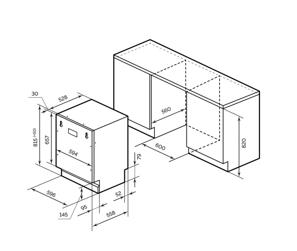 Посудомоечная машина PM 6062 B, 60см, Lex