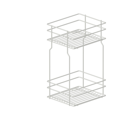Корзина 150мм, 2 яруса, нижнее крепление, белый, с направляющими полн. выдвиж. WE29.0616.01.003, Cargo, Reis