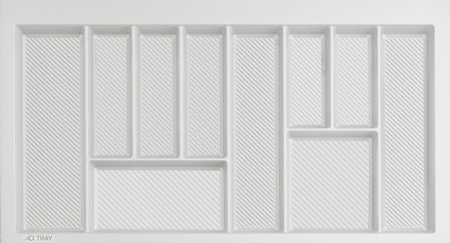 Лоток для кухонных принадлежностей TRAY 900, 790-850х420-490мм, белый, AQ
