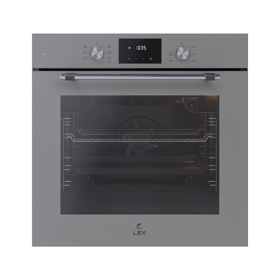 Духовой шкаф EDP 671 GR MAX, 60 см, стекло, серый, Lex