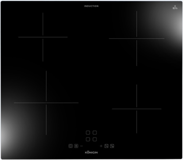 Варочная панель индукционная Lacerta I604 TBK, 60 см, стеклокерамика, черный, Konigin