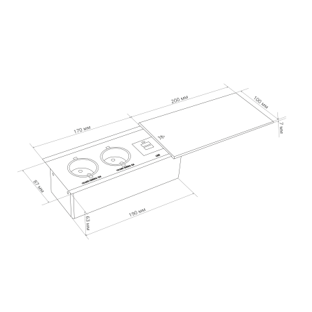 Встраиваемая, 2хEURO+2хUSB А, сдвижн. крышка, серебро, усовое заземл., алюминий/железо, JX-719K