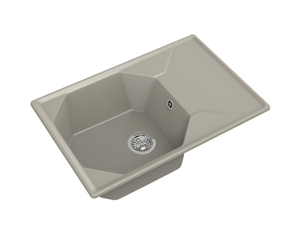 Мойка GranFest UNIQUE U-740L, 740х500 мм, топаз