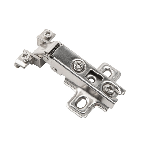 Петля накладная 110*, для фасадов из алюминия, без доводчика, никель, Lemax