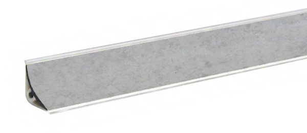 Плинтус LB-15, бриллиант белый, L=3000мм, 14,4х14,4мм (6014)