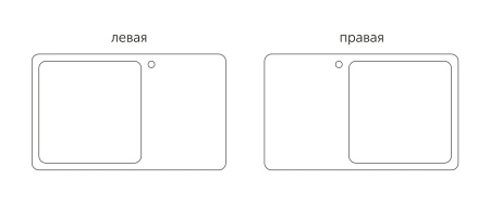 Мойка врезная, 570х450х180х0,8мм, матовый, универсальная+сифон, CMF