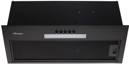 Вытяжка полновстраиваемая Level Full, 50см, б/угольного фильтра, черный, Konigin