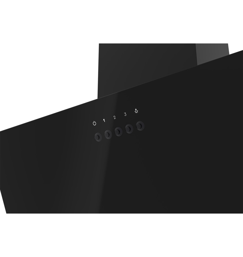 Вытяжка наклонная MOZA 450 BLACK, 45см, б/угольного фильтра, черный, Lex