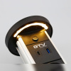 Вертикальная, 2хEURO+2хUSB A+C+беспроводная зарядка 10Вт+светильник, Ø 80мм, ручное, пластик, черный, GTV