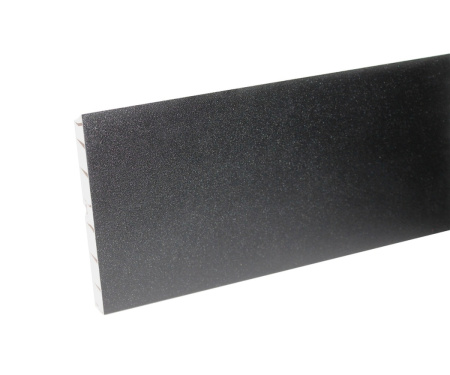 Цоколь пластиковый, h=100мм, L=4000мм, пластик, черный матовый, Россия