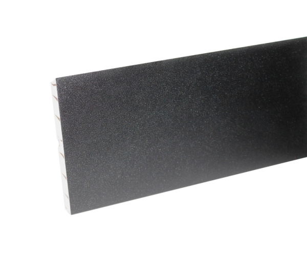 Цоколь пластиковый, h=150мм, L=4000мм, пластик, черный матовый, Россия