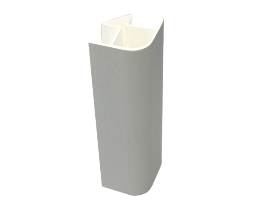 Угол 90* для цоколя универсальный, h=100мм, пластик, титан, Россия