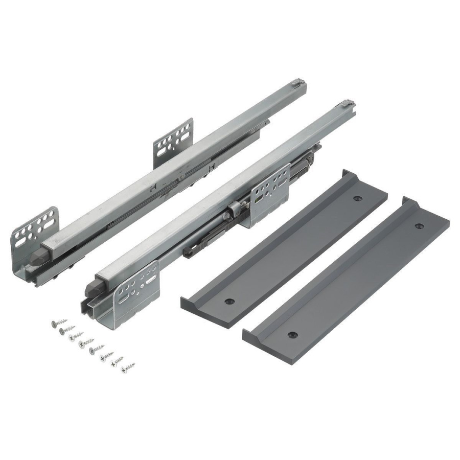 Вешалка для брюк в шкаф на 600мм, 485х530х55, с доводчиком, полное выдвижение, графит