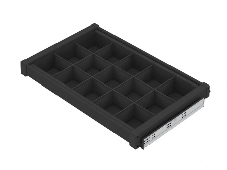 Полка для аксессуаров выкатная, 860-890x475x100мм, в шкаф 900мм, антрацит, Starax