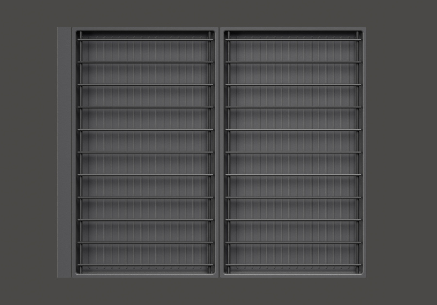 Сушка выкатная 600мм, Дайнинг Агент Ф44, с направл., во внутр. ящ, антрацит, Kessebohmer