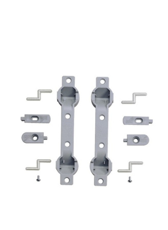 Петли с принадлежн для подъем-задвиж створок Lift Up (2шт), толщ. створки 18-19 мм, пластик, серый