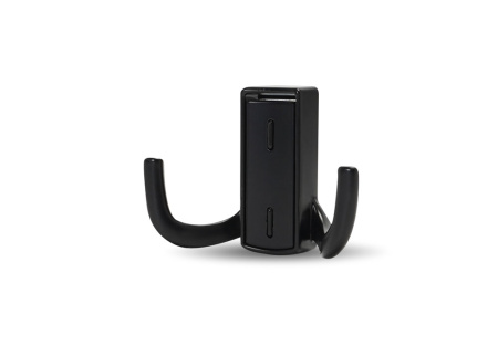 Крючок, 397, двухрожковый, металл, черный матовый