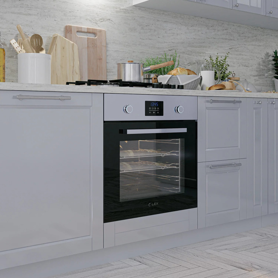 Духовой шкаф EDP 093 IX NEW, 60 см, стекло/нерж. сталь, нерж. сталь, Lex