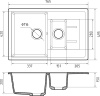 Мойка GranFest QUADRO 775KL с крылом, 765х495 мм, кашемир
