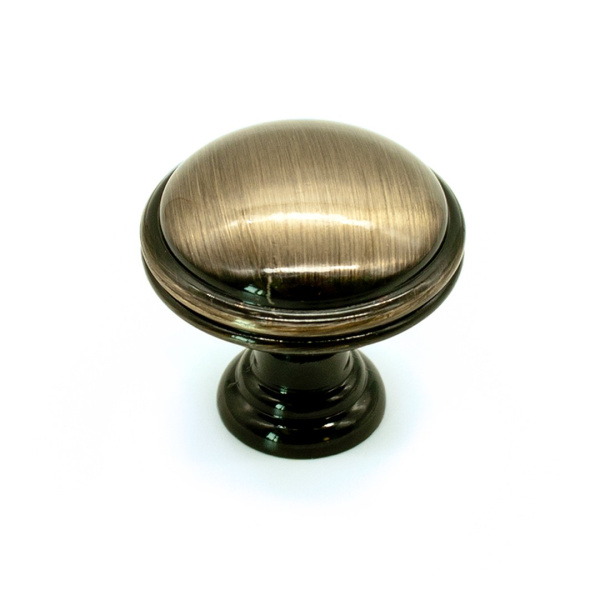 Ручка-кнопка, GR49-GAB2, d=29мм, металл, античная латунь, Gamet