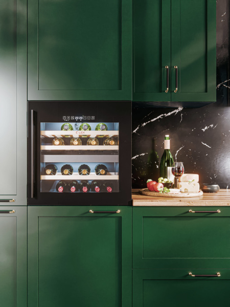 Винный шкаф LWD6036BL DUAL ZONE S, 595х590х563 мм, стекло, черный, Lex