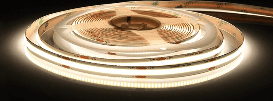 Лента  8х5000мм, COB, 24В, нейтральный, 14.0 Вт/м, 480 диодов/м, 1 300 Лм/м, IP20, AQ