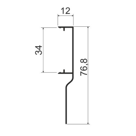 Профиль-накладка для подвесной системы AIR SOFT 2900мм, серебро