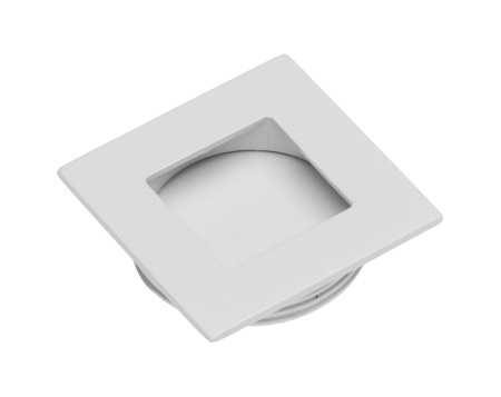 Ручка врезная, UZ-00B226-10, 40х40мм, квадрат, металл, белый, GTV