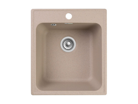 Мойка GranFest QUARZ 17, 418х477 мм, песочный (квадратная, без сифона)