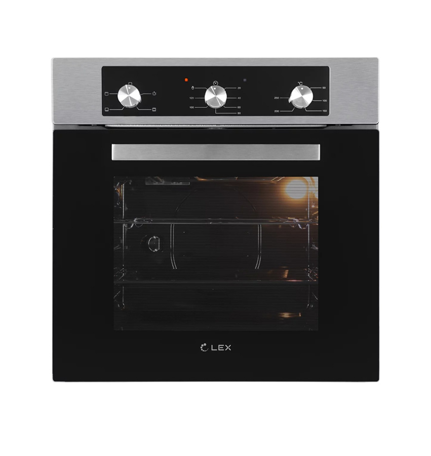 Духовой шкаф EDM 042 IX, 60 см, стекло/нерж. сталь, нерж. сталь, Lex