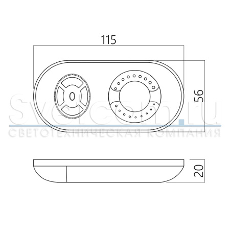 Выключатель с радио-пультом для одноцветн. лент, с диммером, 12-24В/120-240Вт, пластик, белый