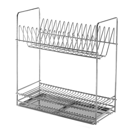 Сушка выкатная 2-яруcная, 300мм, 268х470х538мм, ниж крепл, хром+направ, Grass Nova Pro, Vibo