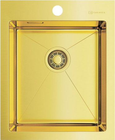 Мойка Akisame 41-LG, нержавеющая сталь, светлое золото