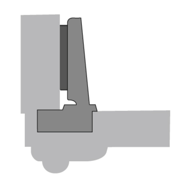 Петля INTERMAT 9966, накладная, 95°, чашка TH42, d=35мм, без пружины, без планки, для дверей 14-32мм