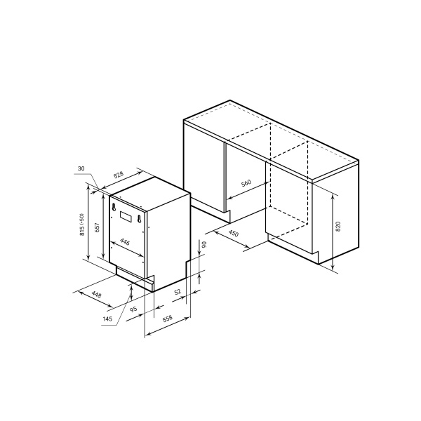 Посудомоечная машина PM 4553N, 45см, Lex