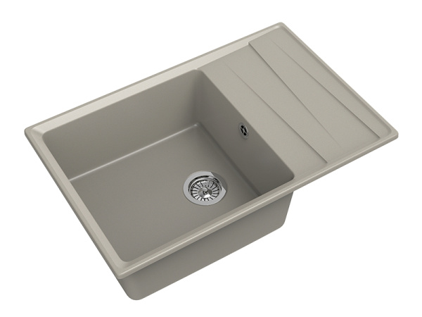 Мойка GranFest LEVEL 760L, 760х500 мм, топаз