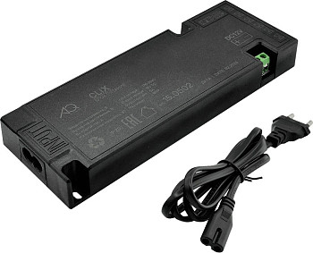 Трансформатор  60W/12V, IP20, компактный, шнур 1м/miniAMPх6, пластик, CLIX AQ