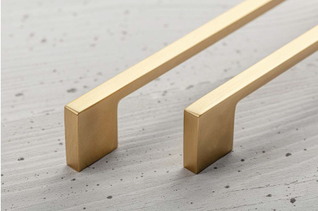 Ручка-скоба, UZ-819, 128мм, металл, позолоченная латунь